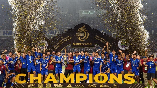 Persib Dapat Bonus Rp1 Miliar Usai Juara Super League, Apresiasi untuk Prestasi Tim Maung Bandung