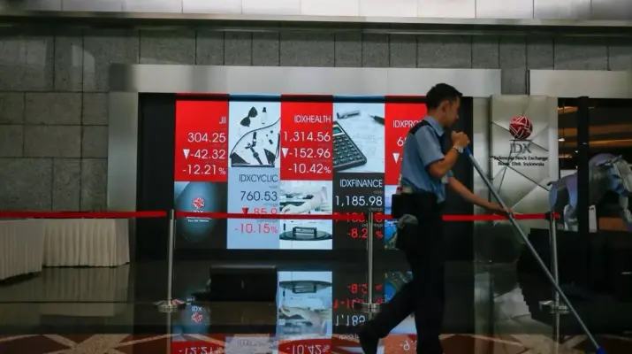 IHSG Merosot 7,03 Persen dalam Sepekan, Kapitalisasi Pasar BEI Susut Rp721 Triliun